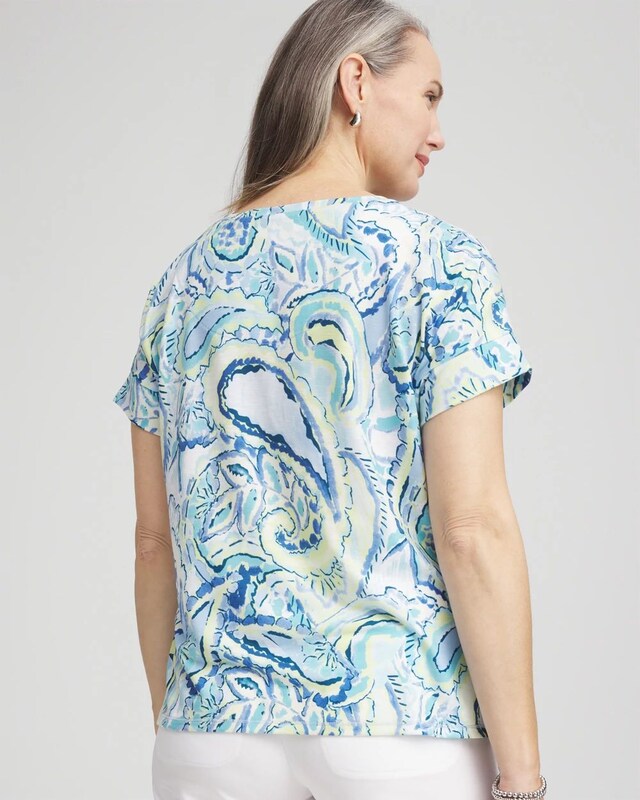 Zenergy Paisley Drop Shoulder Tee - image 3